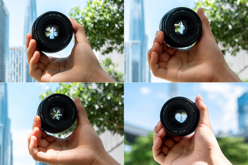 ハート型などボケを選択できるSG-image「50mm F1.8 ファントムレンズ