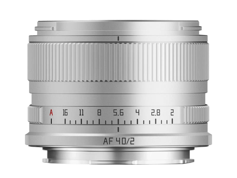 大口径の軽量単焦点レンズ「TTArtisan AF 40mm f/2」にシルバーが追加