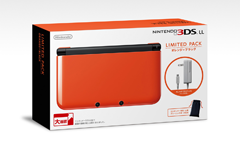 オレンジとターコイズ×ブラックの「ニンテンドー3DS LL リミテッド
