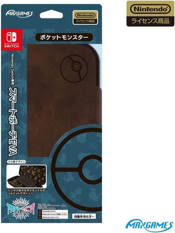 ポケモン」のモンスターボールが型押しされたレザーテイストのSwitch用
