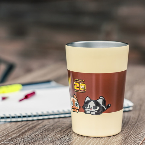 モンハン」の「真空断熱タンブラーBOOK 武器アイコンver.・アイルーver