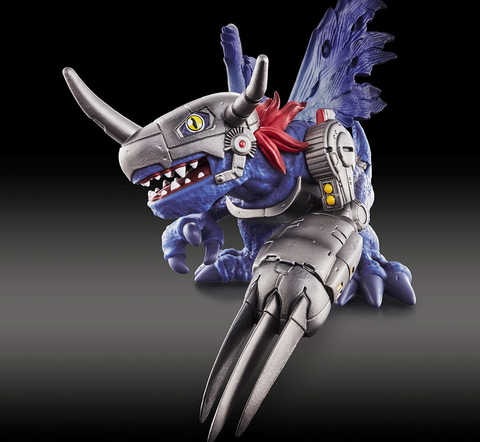 デジモン」より重塗装で力強さを表現した「メタルグレイモン（青）」の