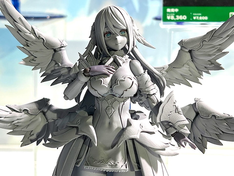 プラモデル「アルカナディア」シリーズ「エルメダ/ソフィエラ」が展示