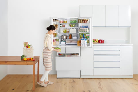 パナソニック、野菜室真ん中レイアウトの大容量冷蔵庫「MEX」 - 家電 Watch