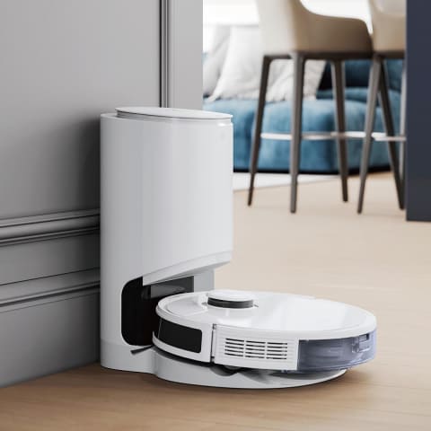 エコバックス、水拭きもできるロボット掃除機。自動ゴミ収集機付きで9