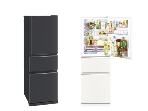 三菱、まとめ買い用に冷凍スペースが広い少人数世帯向け冷蔵庫 - 家電