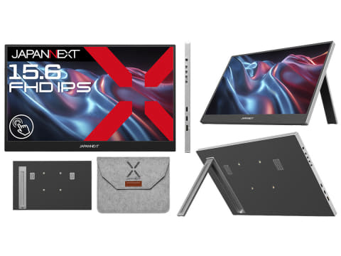 JAPANNEXT、10点タッチ対応の15.6型モバイルモニター - PC Watch