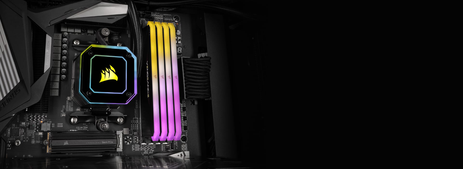 VENGEANCE® RGB RS 64GB (4 x 16GB) DDR4 DRAM 3200MHz C16 Memory Kit