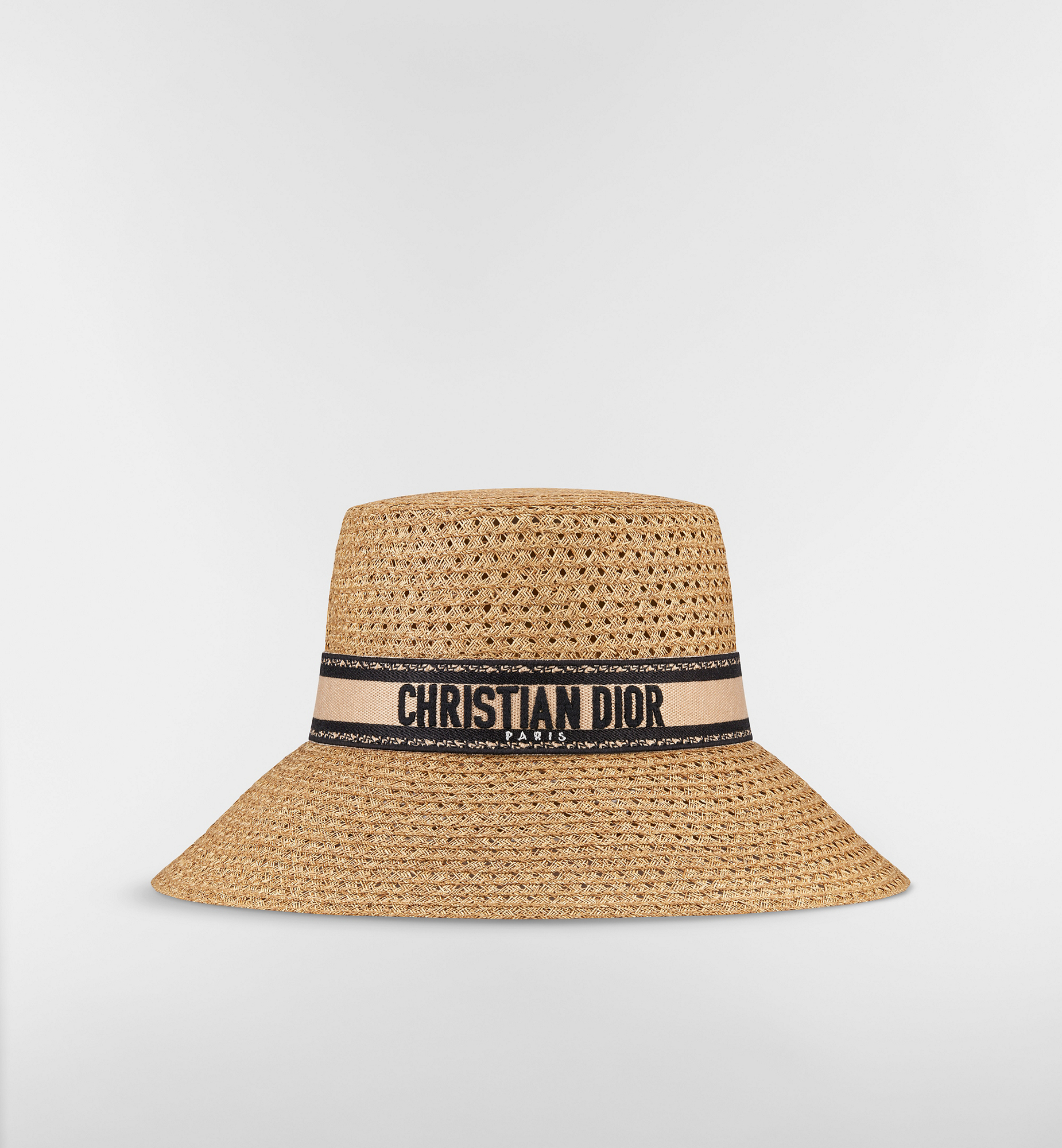 DIOR | D-Bobby ワイドブリム ハット ストロー & リボン