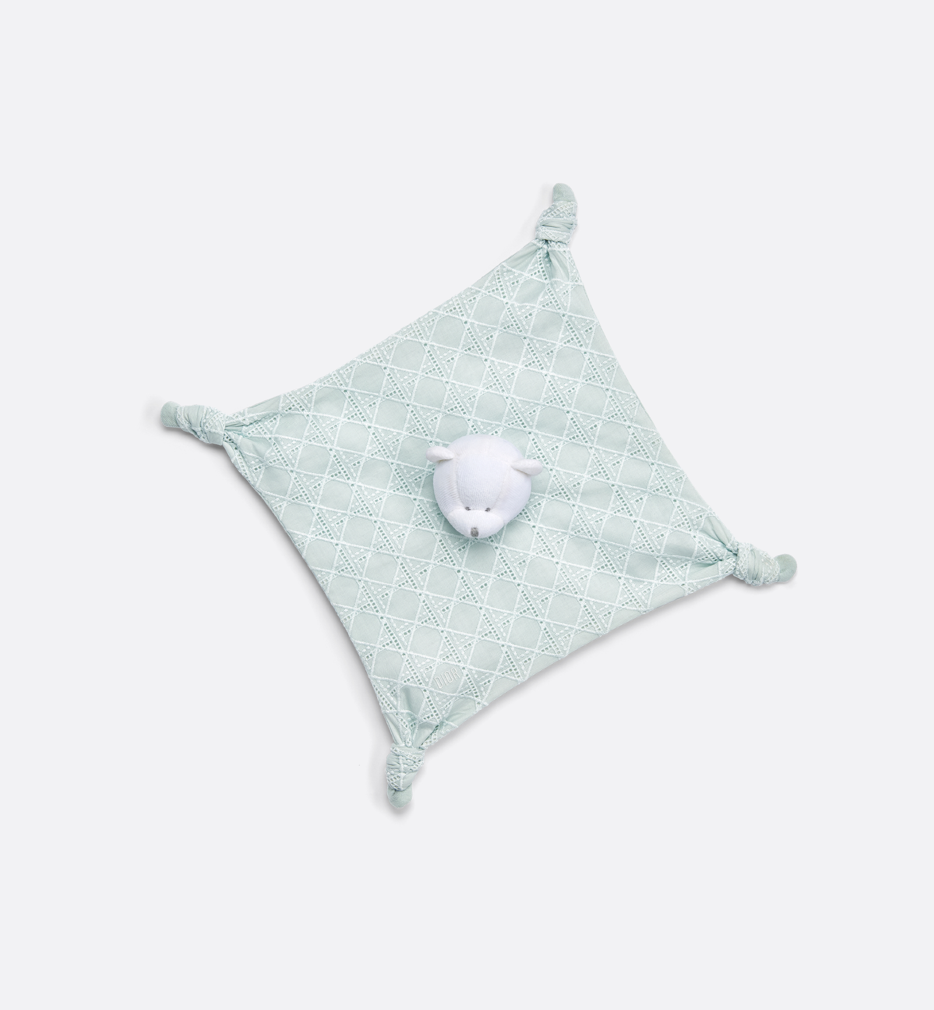 DIOR | クマのぬいぐるみ付き ブランケット カナージュ コットンボイル