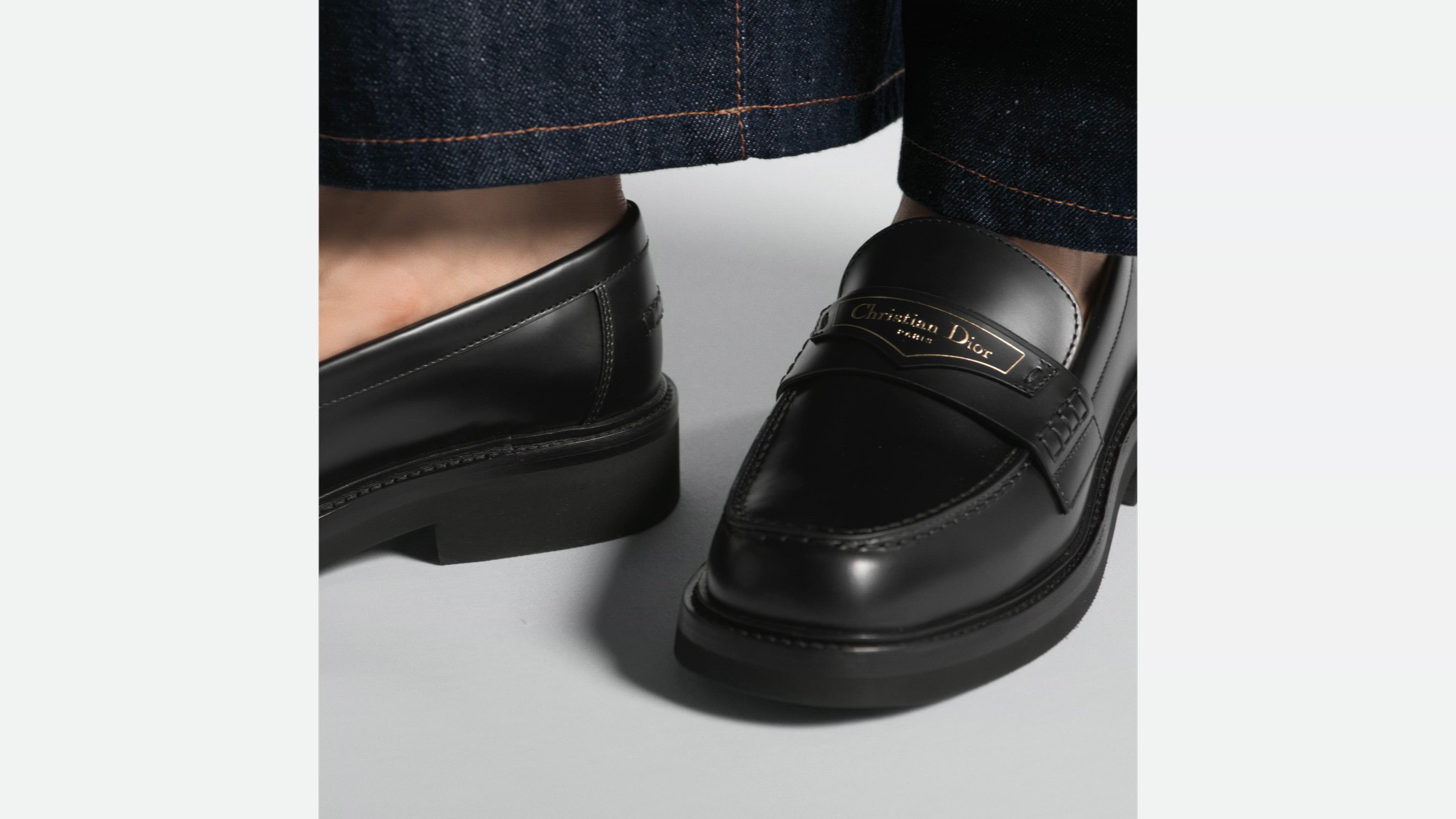 Dior Boy Loafer Black Brushed Calfskin | DIOR