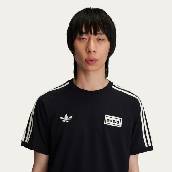 adidas TOUR 3-STRIPES TEE - Black | Free Shipping with adiClub