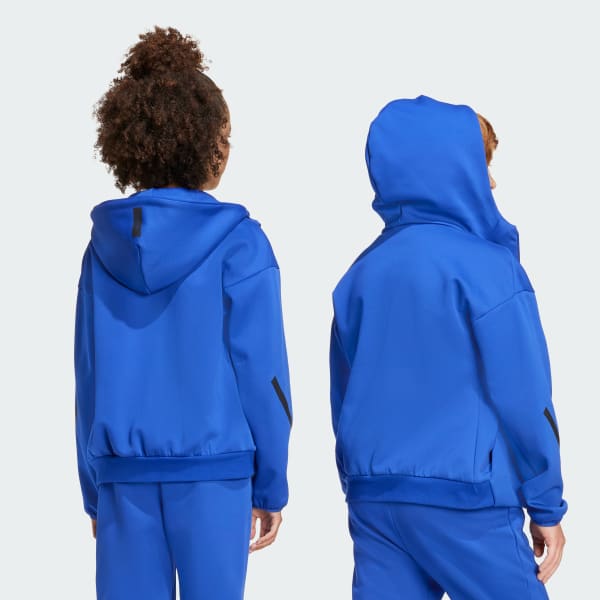adidas Z.N.E. Full-Zip Hooded Track Jacket - Blue | Free Shipping