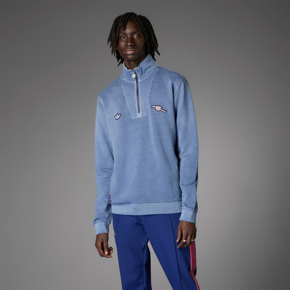 Sweatshirts - Arsenal Terrace Icons Half-Zip Top - Blue | adidas Oman
