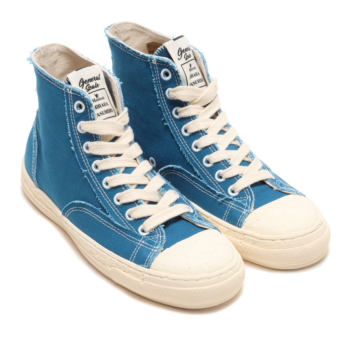 Maison MIHARA YASUHIRO PLANTS MATERIAL HI TOP SNEAKER ブルー