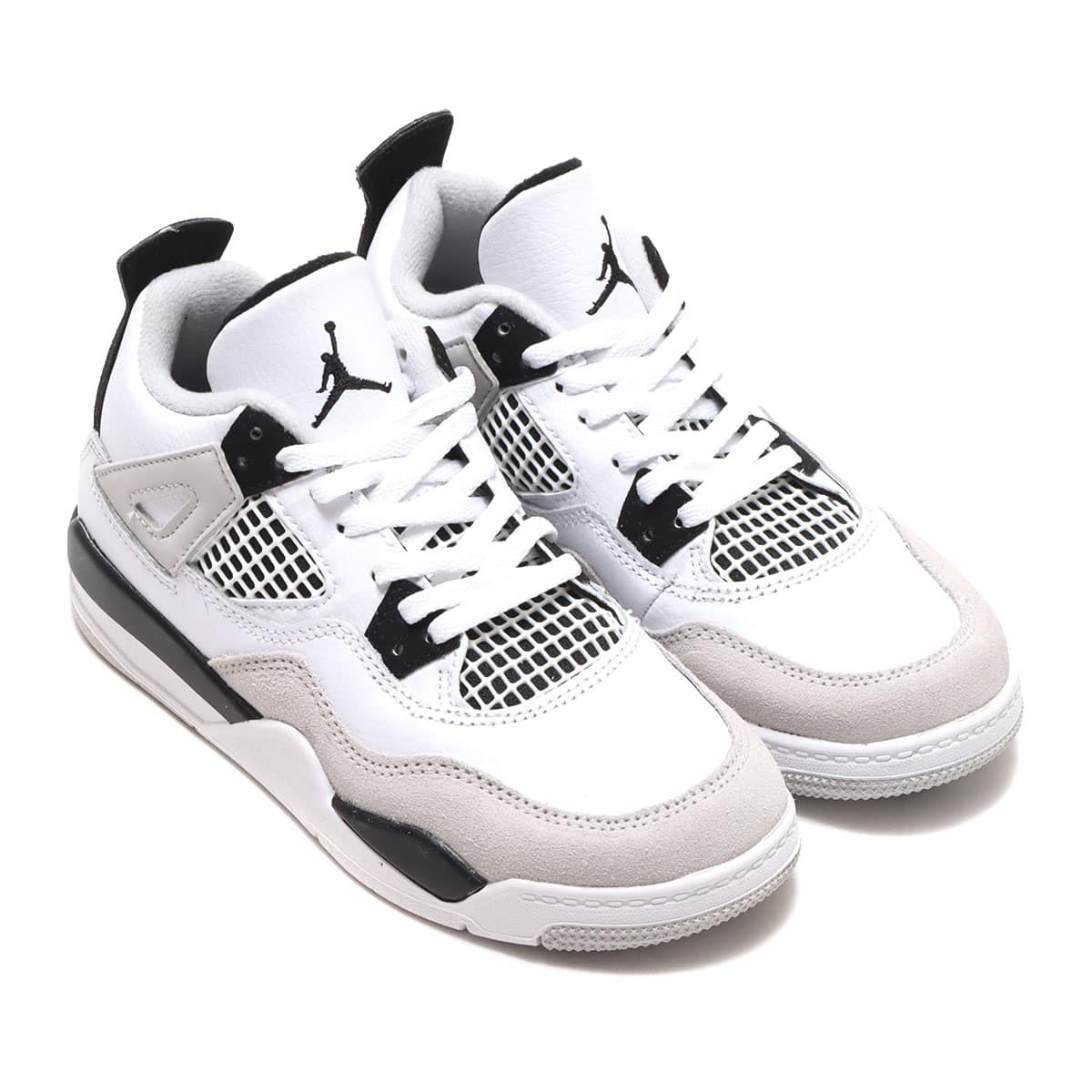 JORDAN BRAND JORDAN 4 RETRO (PS) WHITE/BLACK-NEUTRAL GREY 22SU-I