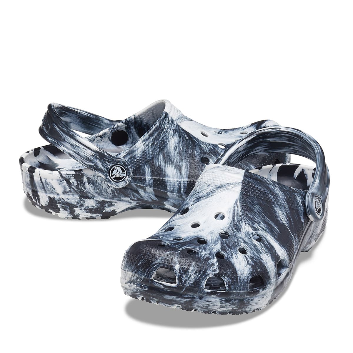 crocs Classic Marbled Clog White/Black 22SS-I（クロックス