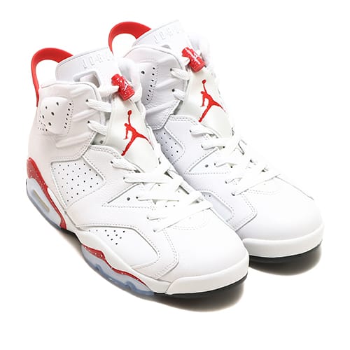 JORDAN BRAND AIR JORDAN 6 RETRO WHITE/UNIVERSITY RED-BLACK 22FA-I