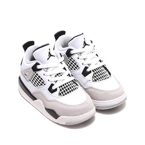 JORDAN BRAND JORDAN 4 RETRO (PS) WHITE/BLACK-NEUTRAL GREY 22SU-I