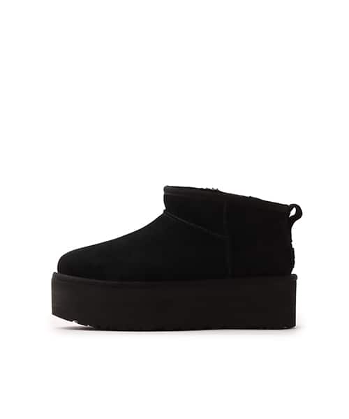 UGG W CLASSIC ULTRA MINI PLATFORM BLACK（アグ クラッシック