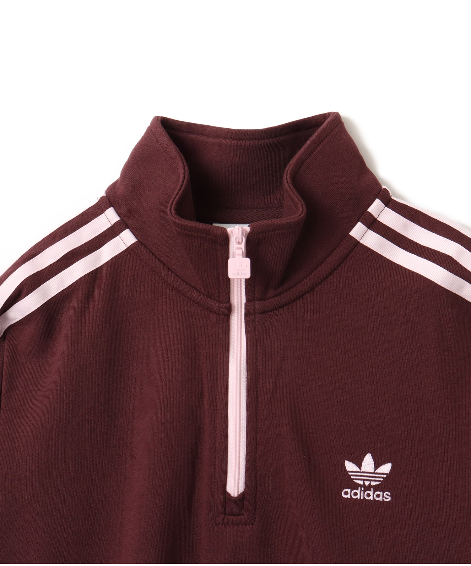 adidas CROP HALFZIP SWEAT オーロラルビー（アディダス クロップ