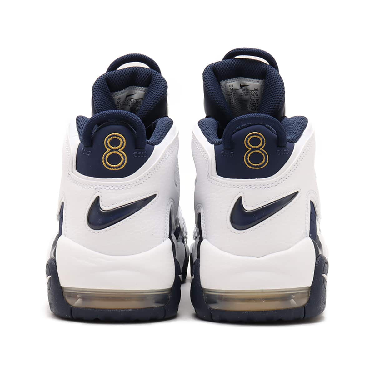 NIKE AIR MORE UPTEMPO (GS) WHITE/MIDNIGHT NAVY-METALLIC GOLD