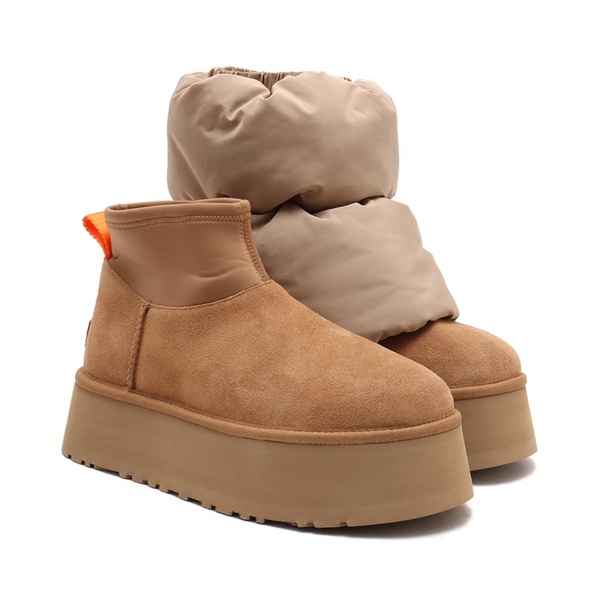 UGG W CLASSIC MINI DIPPER PUFFER AMPHORA / CHESTNUT （アグ