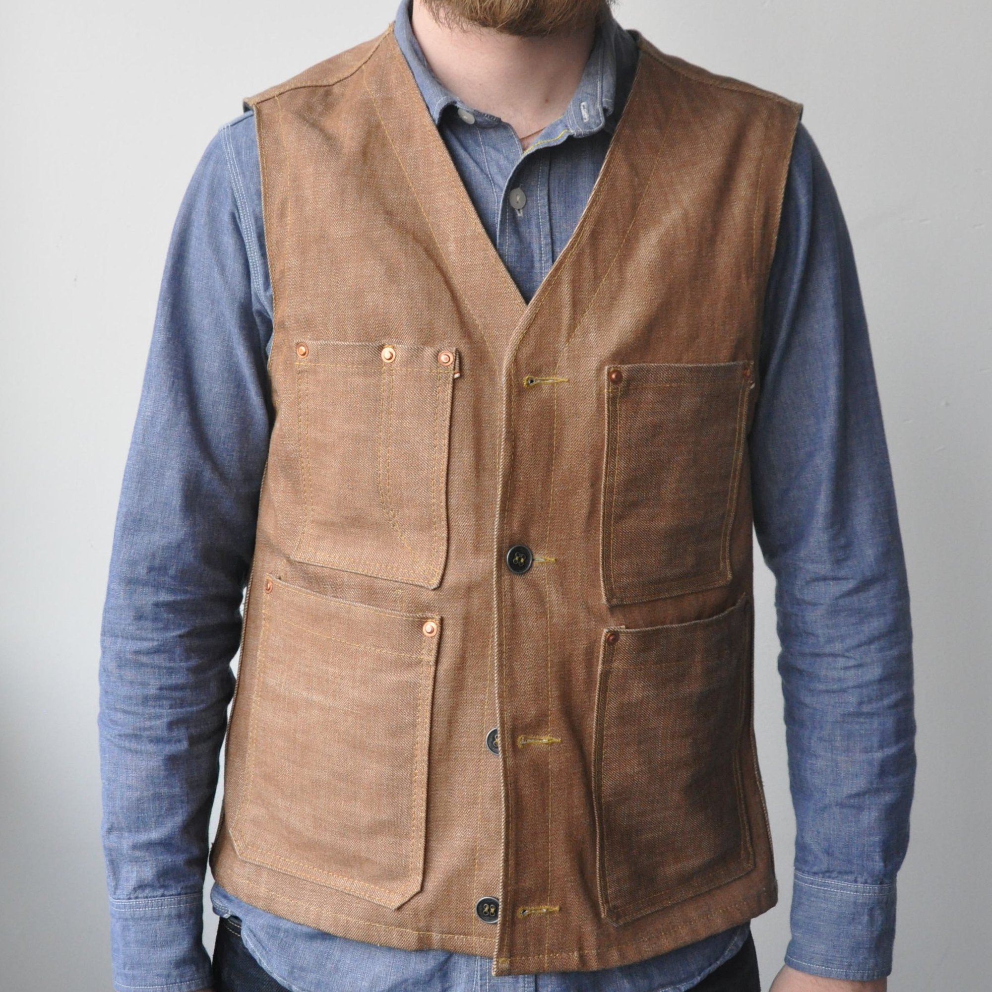 Selvedge Denim Work Vest | rest denim