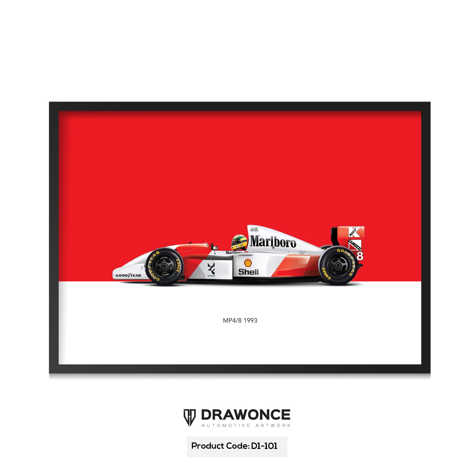 SENNA McLAREN MP4/8 | DrawOnce