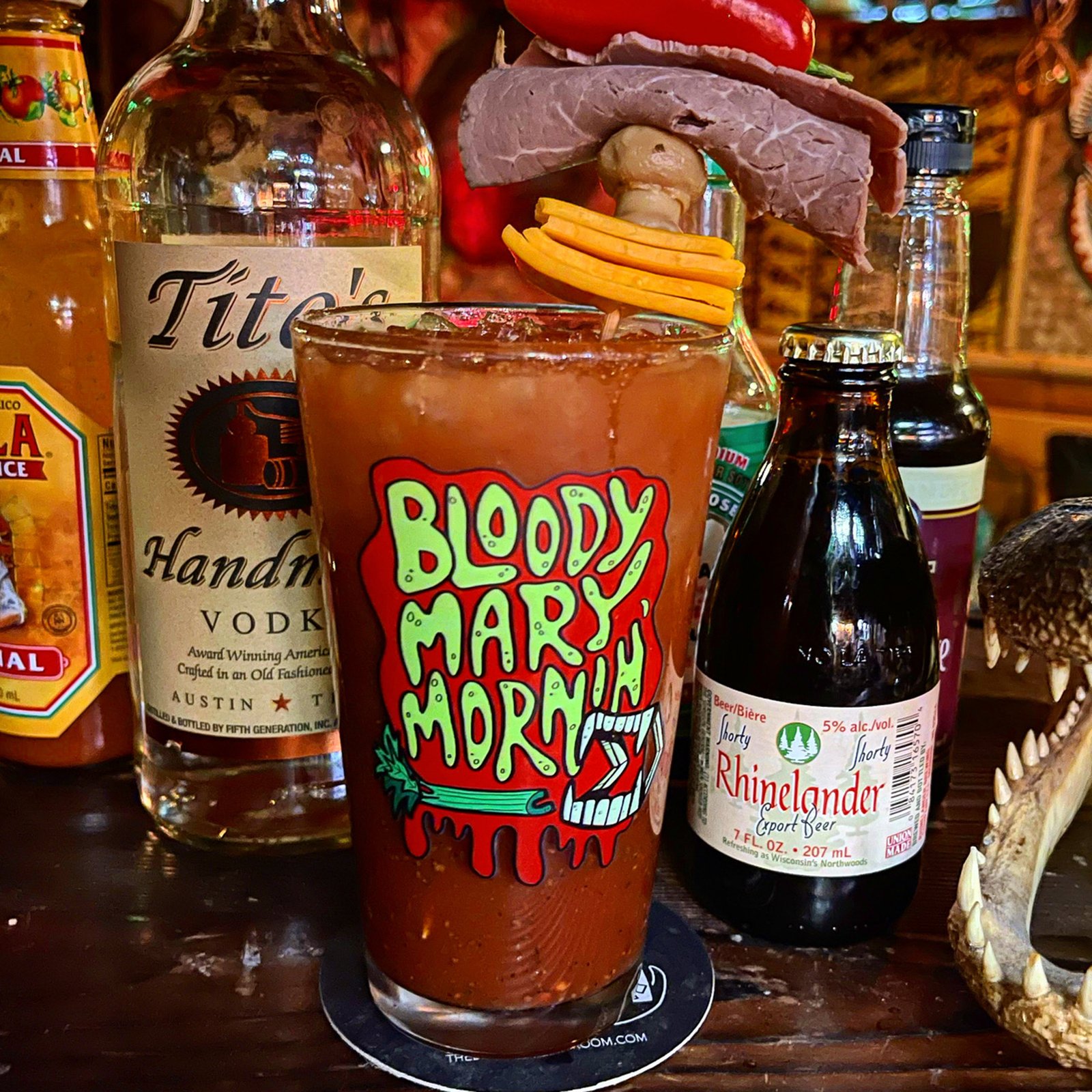 BLOODY MARY MORNIN' 16oz Pint Glass | The Black Lagoon Room