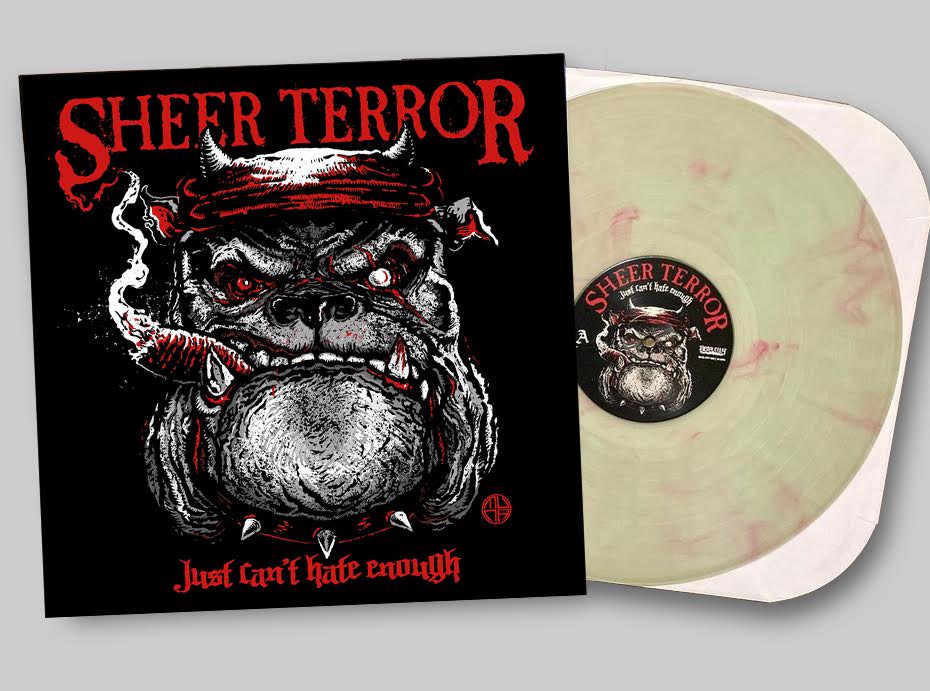 Sheer Terror-Just Can't Hate Enough LP coke bottle clear with red