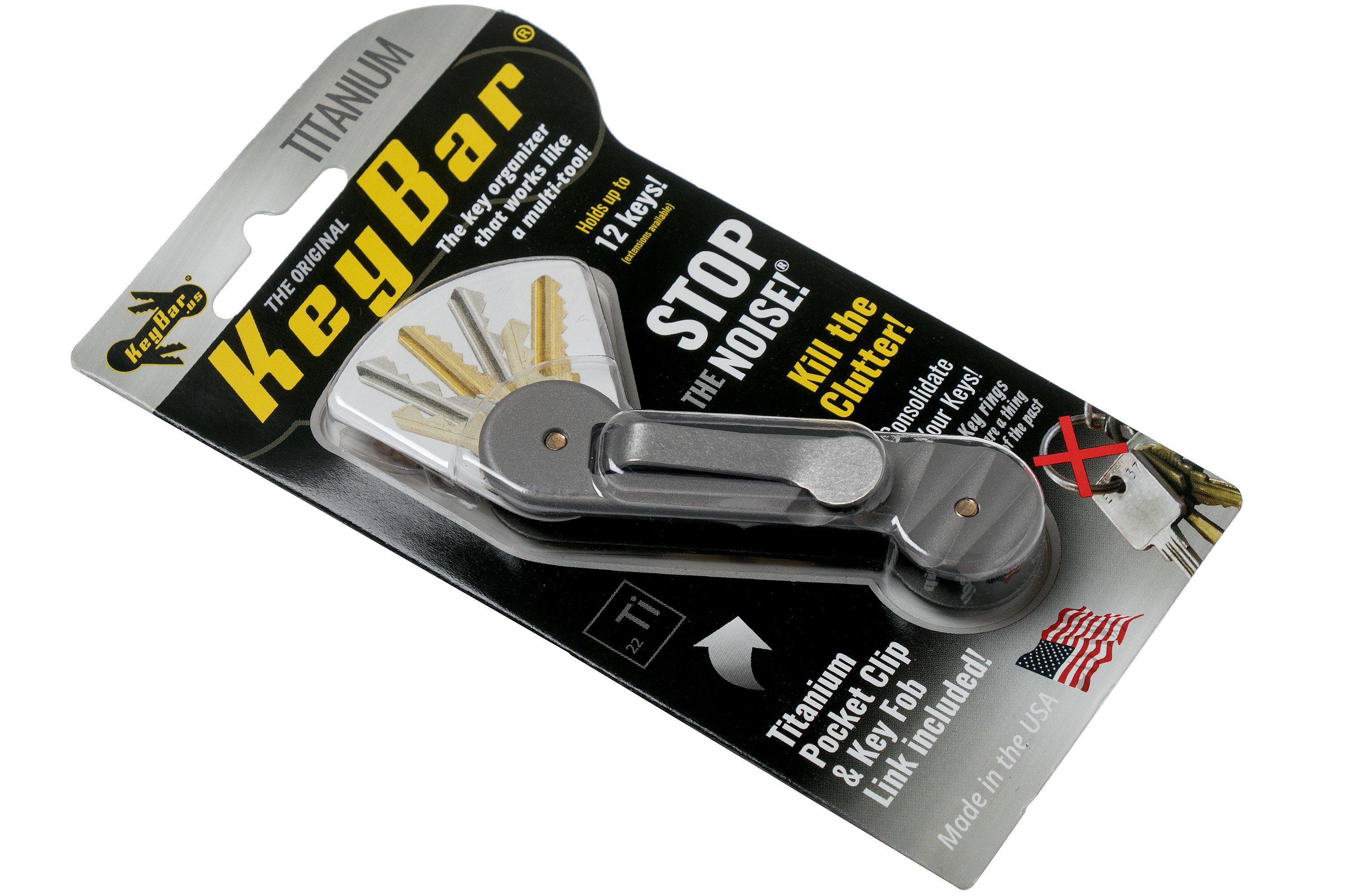 KeyBar Carved Sandblasted Titanium key organiser | Advantageously