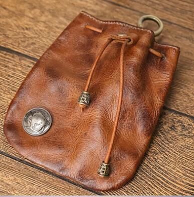 ☆本革 アメリカンレトロ クラシカル小銭 小物入れ レザーポーチ