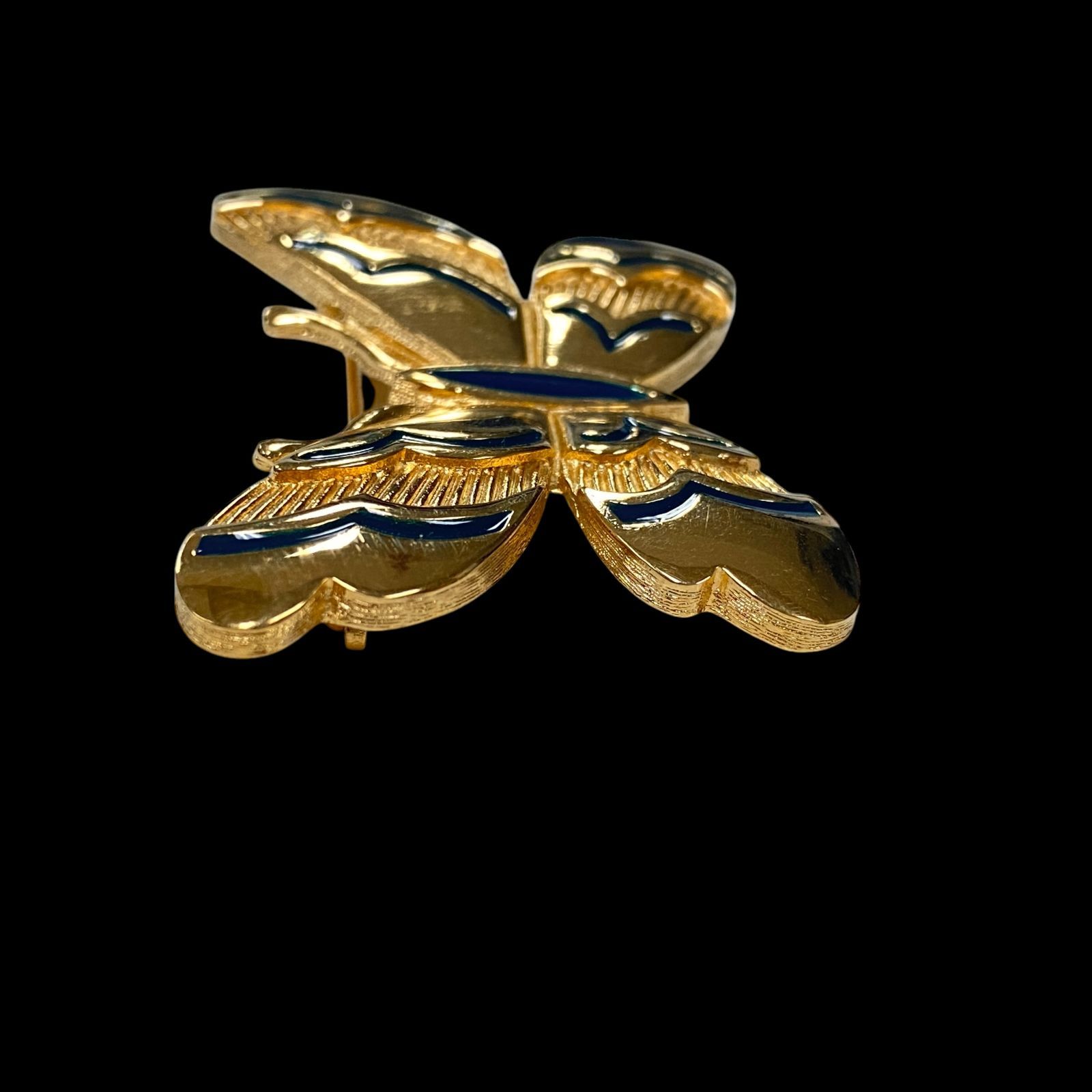 希少 美品 GIVENCHY ジバンシー 蝶 バタフライ ブローチ ゴールド