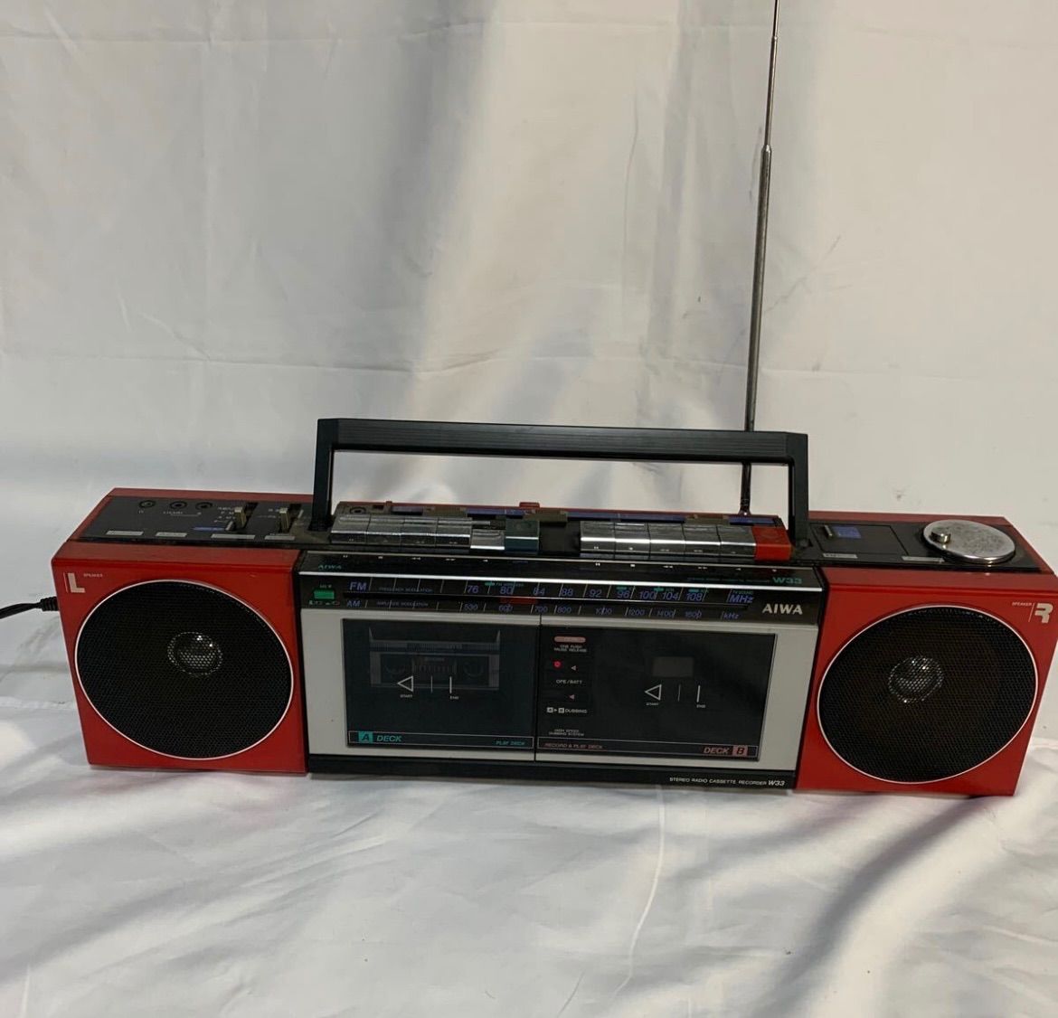AIWA アイワ W33 ラジカセ ダブルラジカセ ステレオラジカセ ラジオ