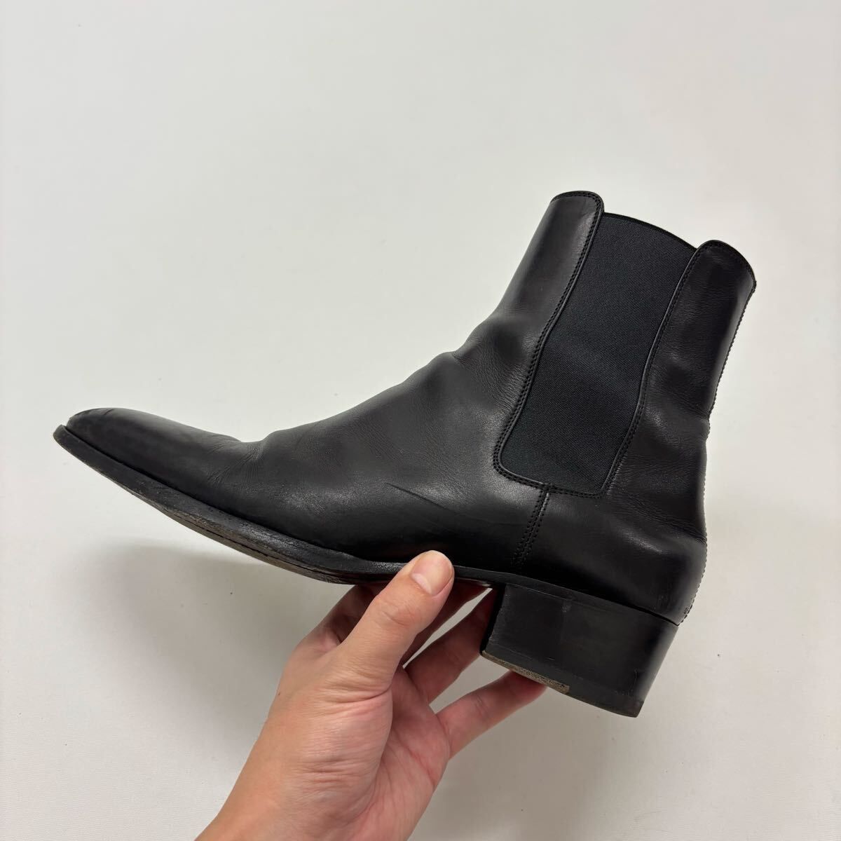 SAINT LAURENT PARIS サンローラン パリ サイドゴア ブーツ BLACK