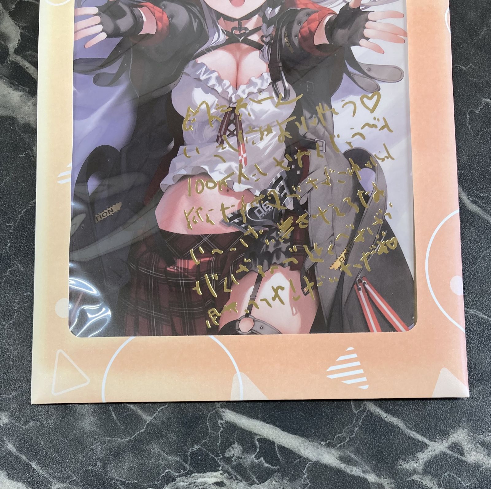 33. ホロライブ 沙花叉クロヱ ポストカード 100万人記念 直筆サイン