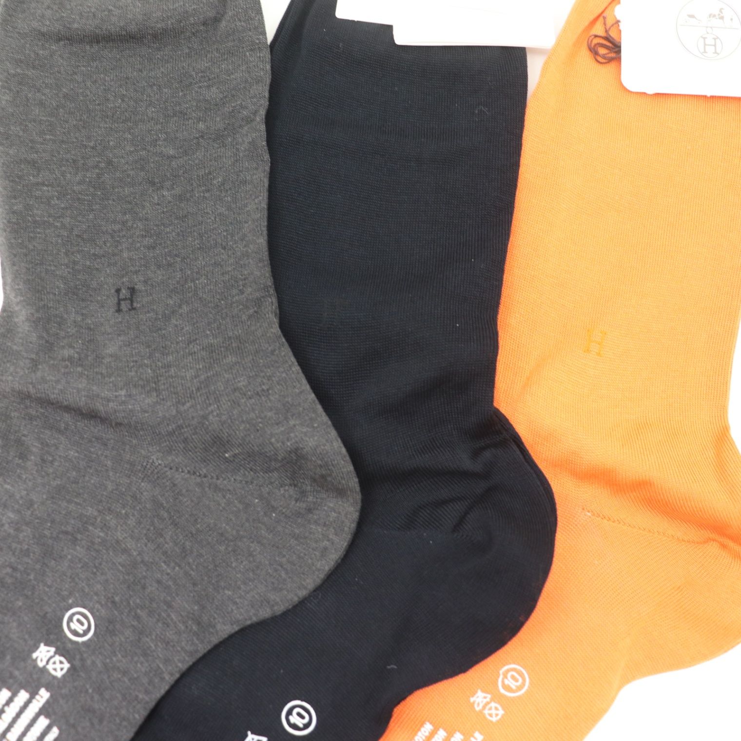 ITIQ3UEOCZYQ 未使用 保管品 HERMES エルメス 靴下 ソックス 3セット H