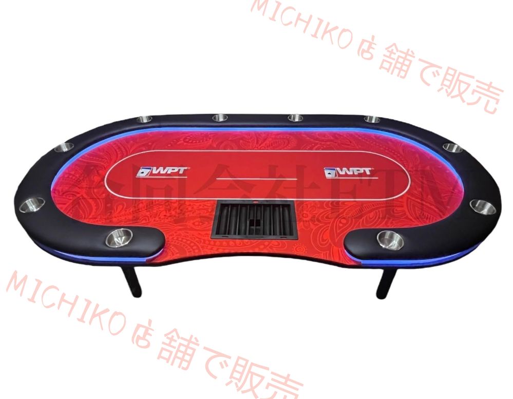 2654新品*ポーカーテーブル10人対応カジノ チップラック ドリンク