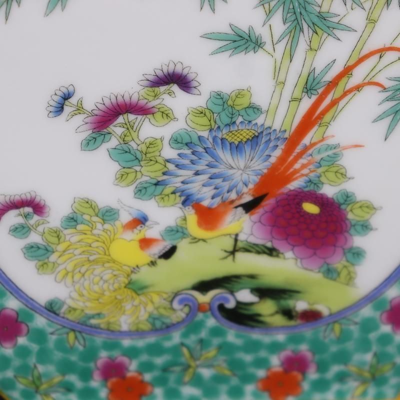 景徳鎮 手画刻彫花瓶 挿花器 装飾品 現代工芸品 美術品 置物 景徳鎮 手