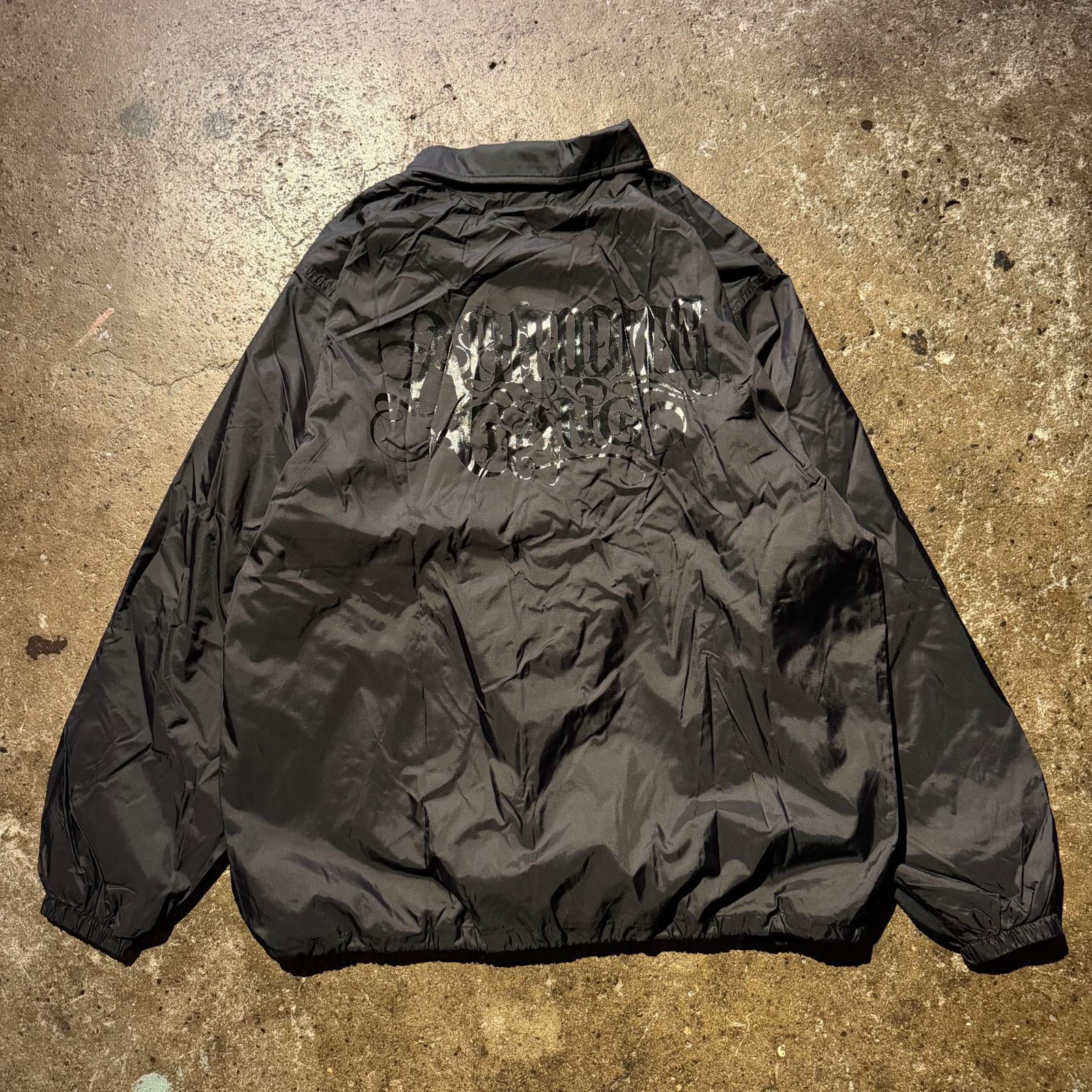 APHRODITEGANG BUDSPOOL Logo Coach Jacket オールブラック 舐達麻 XL