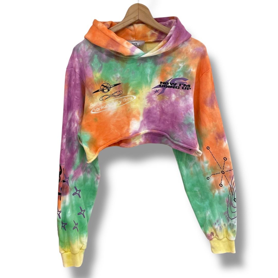 XG PRODUCTS 3 エックスジー Tie-Dye Cropped Hoodie フーディー