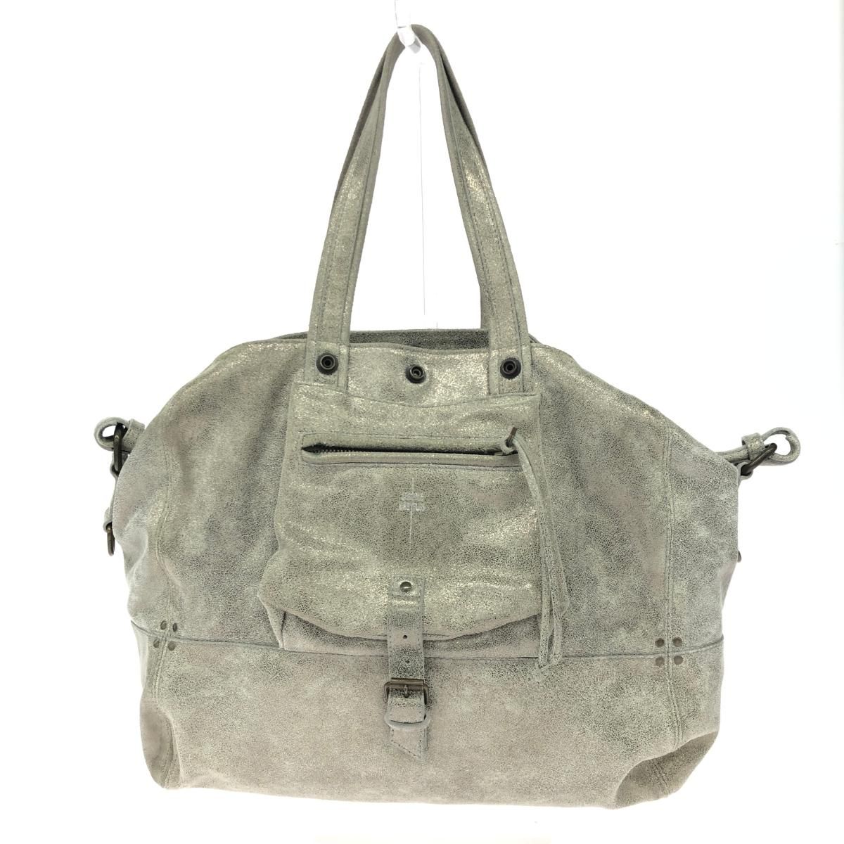 JEROME DREYFUSS ジェロームドレイフェス 2WAYバッグ レザー シルバー