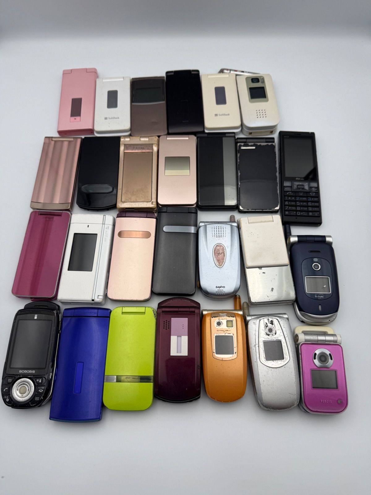 ③ ジャンク品 部品取り 携帯電話 ガラケー 27点まとめ売り レトロ携帯