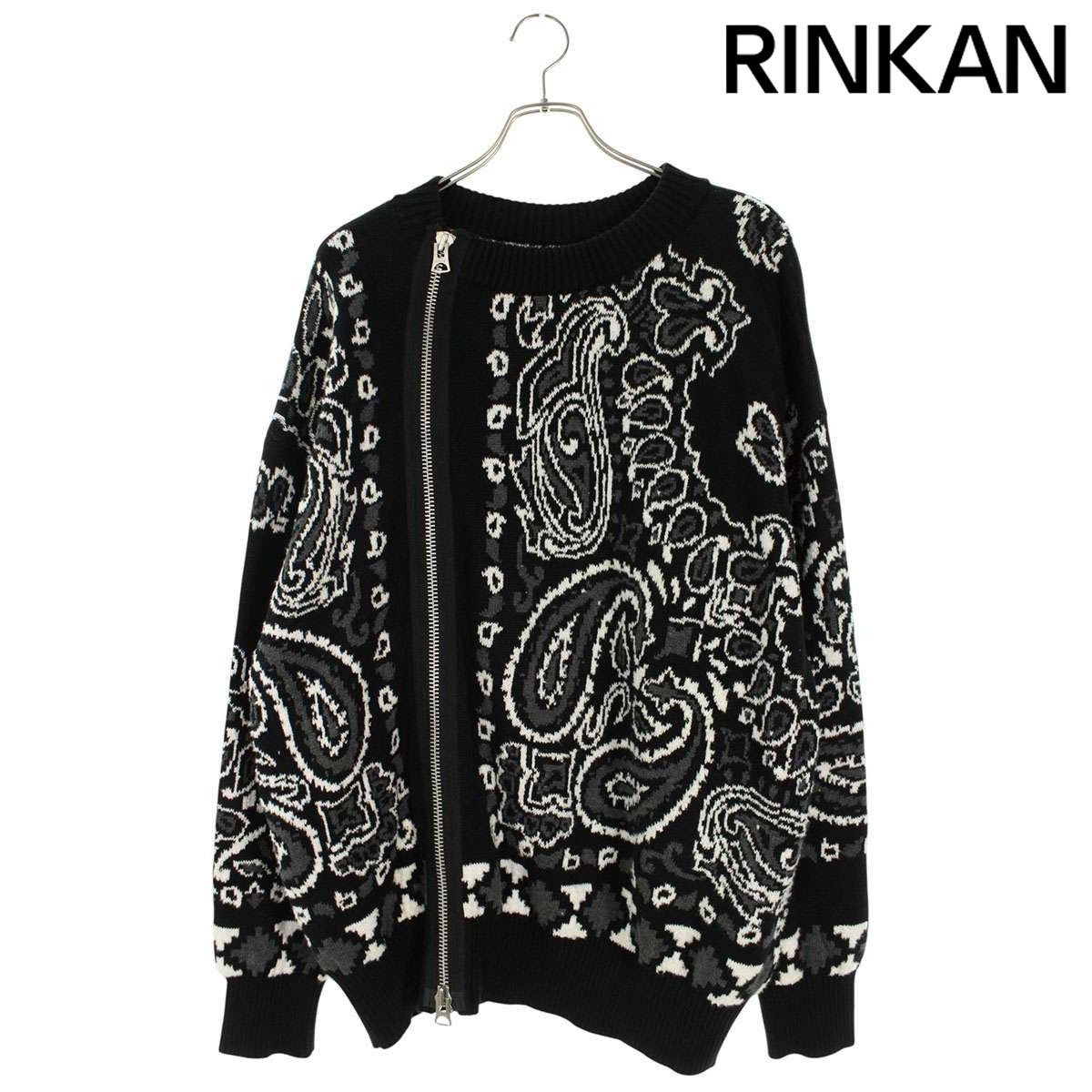 サカイ 22SS Bandana Knit Blouson/22-02694M バンダナ柄ジップニット