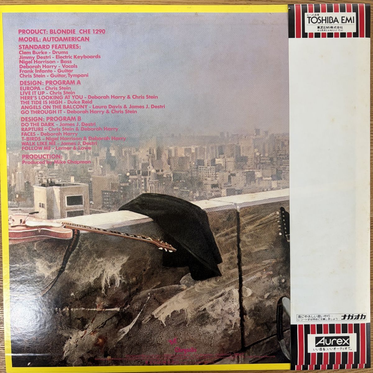 ポスター付/帯付/国内盤/LP/Blondie ブロンディー/Autoamerican オート