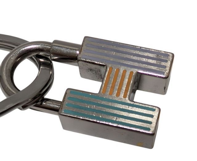 エルメス カデナ キーリング クイズ レインボー Hロゴ パラジウム