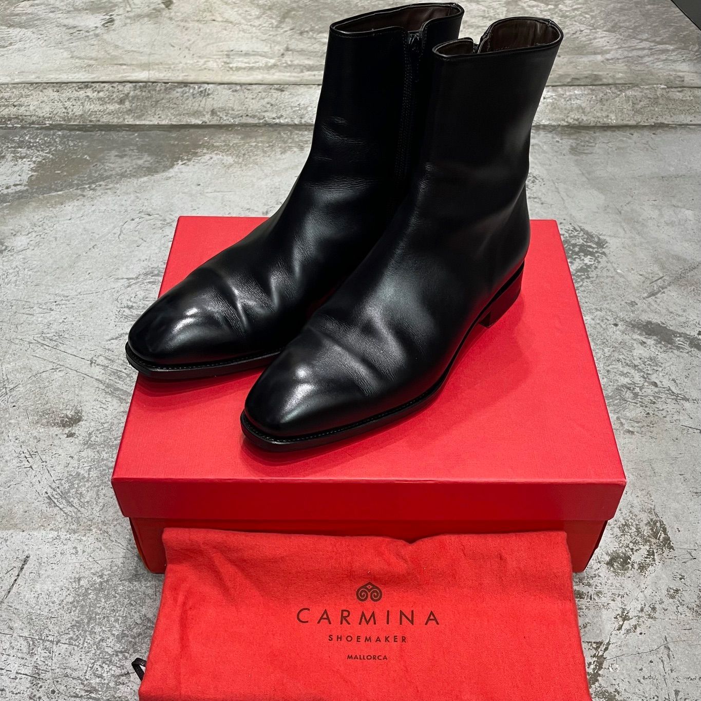 定価115500円 CARMINA ZIP BOOTS ジップアップブーツ 革靴 カルミーナ