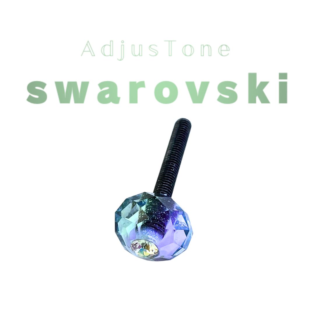 チェロ アジャスターねじセット スワロフスキー ルミナスグリーン