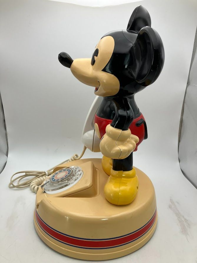 激レア】 レトロ ミッキーマウス ダイヤル式 電話機 - メルカリ